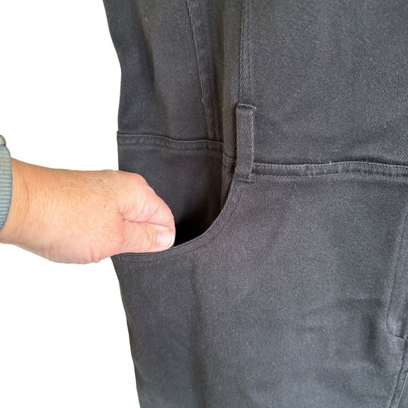 Emanuel Ungaro Women’s Black Denim Dress Sz 16 Button Up Pockets New With Tags - Picture 3 of 10